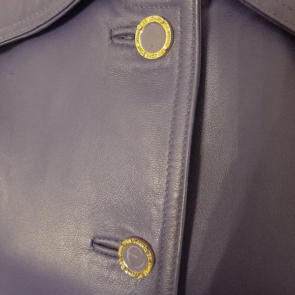 ST. JOHN Leather Coat